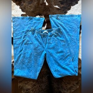 White wash blue flares size small